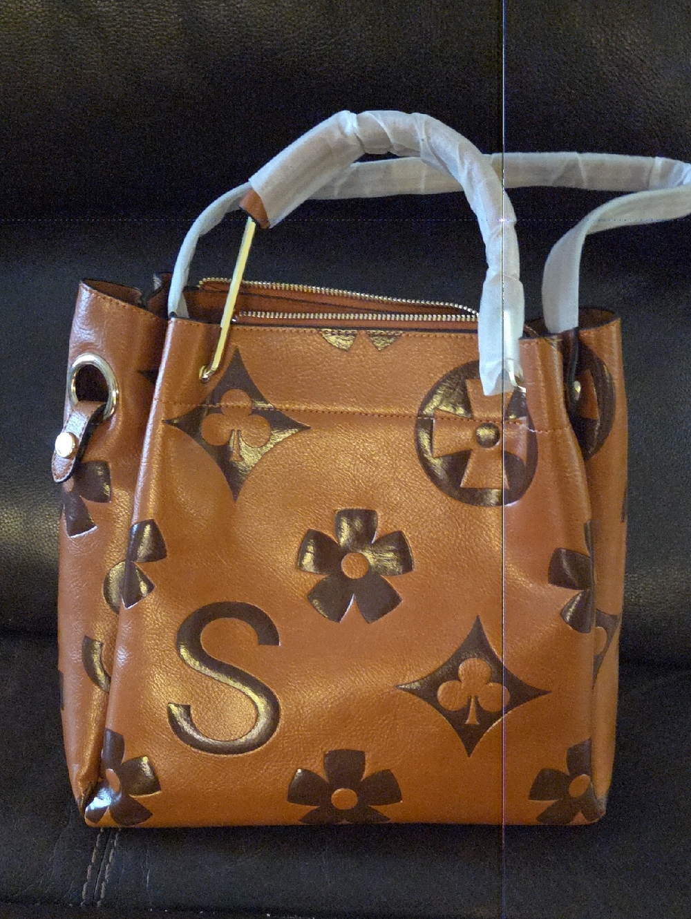 Brown Monogram Tote Bag